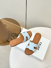Kitlife Celine Marina Arc de Triomphe Mules Blue & Brown  - 2