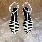 Kitlife Celine Cage Flat Sandal In White Goatskin - 1