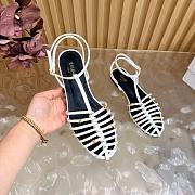 Kitlife Celine Cage Flat Sandal In White Goatskin - 4