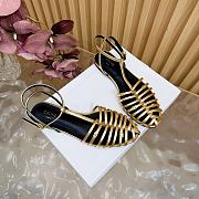 Kitlife Celine Cage Flat Sandal In Gold Goatskin - 3
