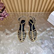 Kitlife Celine Cage Flat Sandal In Gold Goatskin - 2