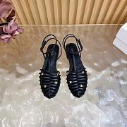 Kitlife Celine Cage Flat Sandal In Black Goatskin  - 6