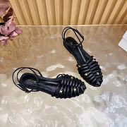 Kitlife Celine Cage Flat Sandal In Black Goatskin  - 4