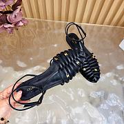 Kitlife Celine Cage Flat Sandal In Black Goatskin  - 3