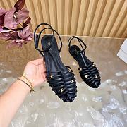 Kitlife Celine Cage Flat Sandal In Black Goatskin  - 2