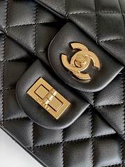 Kitlife Chanel Double C Buckle Flap Bag Black 15.5x25.5x6.5cm - 3