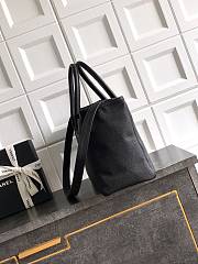 Kitlife Chanel Cerf Large Tote Bag Black Silver Hardware 24x36x14cm - 3