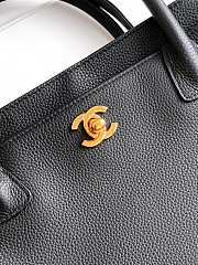 Kitlife Chanel Cerf Large Tote Bag Black Gold Hardware 24x36x14cm  - 3