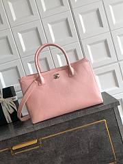 Kitlife Chanel Cerf Large Tote Bag Pink Silver Hardware 24x36x14cm  - 1