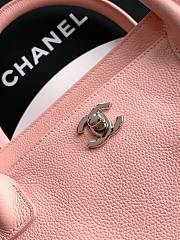Kitlife Chanel Cerf Small Tote Bag Pink Silver Hardware 17.5x32x13cm  - 6