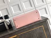 Kitlife Chanel Cerf Small Tote Bag Pink Silver Hardware 17.5x32x13cm  - 2