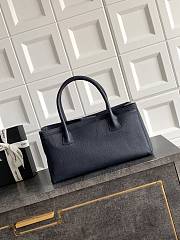 Kitlife Chanel Cerf Small Tote Bag Dark Blue Silver Hardware 17.5x32x13cm - 6