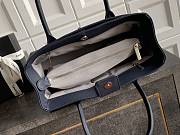 Kitlife Chanel Cerf Small Tote Bag Dark Blue Silver Hardware 17.5x32x13cm - 4