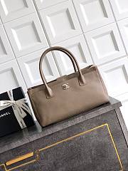 Kitlife Chanel Cerf Small Tote Bag Gray Silver Hardware 17.5x32x13cm - 1