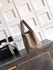 Kitlife Chanel Cerf Small Tote Bag Gray Silver Hardware 17.5x32x13cm - 5