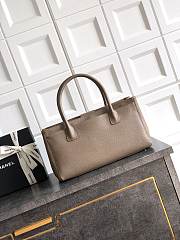 Kitlife Chanel Cerf Small Tote Bag Gray Silver Hardware 17.5x32x13cm - 3
