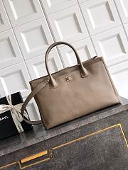 Kitlife Chanel Cerf Large Tote Bag Gray Silver Hardware 24x36x14cm - 1