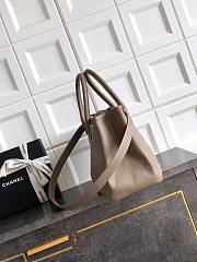 Kitlife Chanel Cerf Large Tote Bag Gray Silver Hardware 24x36x14cm - 6