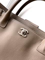 Kitlife Chanel Cerf Large Tote Bag Gray Silver Hardware 24x36x14cm - 2