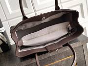 Kitlife Chanel Cerf Small Tote Bag Dark Brown Silver Hardware 17.5x32x13cm  - 6