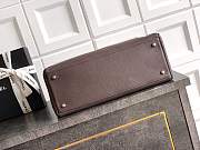 Kitlife Chanel Cerf Small Tote Bag Dark Brown Silver Hardware 17.5x32x13cm  - 4