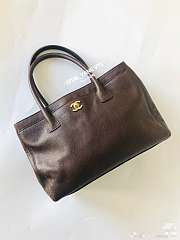 Kitlife Chanel Cerf Large Tote Bag Dark Brown Gold Hardware 24x36x14cm - 6