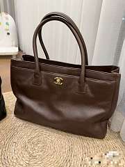 Kitlife Chanel Cerf Large Tote Bag Dark Brown Gold Hardware 24x36x14cm - 5