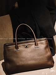 Kitlife Chanel Cerf Large Tote Bag Dark Brown Gold Hardware 24x36x14cm - 4