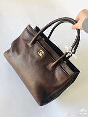 Kitlife Chanel Cerf Large Tote Bag Dark Brown Gold Hardware 24x36x14cm - 2