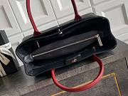 Kitlife Chanel Cerf Small Tote Bag Black & Red Silver Hardware 17.5x32x13cm  - 6