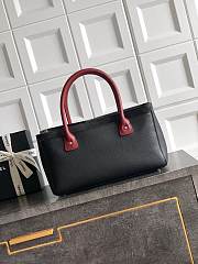 Kitlife Chanel Cerf Small Tote Bag Black & Red Silver Hardware 17.5x32x13cm  - 3