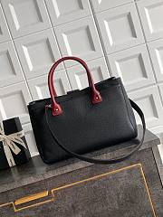 Kitlife Chanel Cerf Large Tote Bag Black & Red Silver Hardware 24x36x14cm - 3