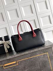 Kitlife Chanel Cerf Small Tote Bag Black & Red Gold Hardware 17.5x32x13cm - 6