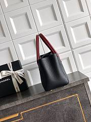 Kitlife Chanel Cerf Small Tote Bag Black & Red Gold Hardware 17.5x32x13cm - 4