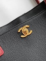 Kitlife Chanel Cerf Large Tote Bag Black & Red Gold Hardware 24x36x14cm - 4