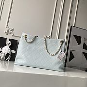 Kitlife Chanel Large Shopping Bag White Lambskin & Gold-Tone Metal AS6241 29x40x9cm - 1