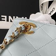 Kitlife Chanel Large Shopping Bag White Lambskin & Gold-Tone Metal AS6241 29x40x9cm - 4