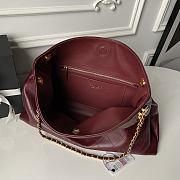 Kitlife Chanel Large Shopping Bag Burgundy Lambskin & Gold-Tone Metal AS6241 29x40x9cm - 5
