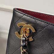 Kitlife Chanel Large Shopping Bag Black Lambskin & Gold-Tone Metal AS6241 29x40x9cm - 4