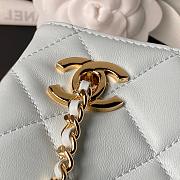 Kitlife Chanel Small Shopping Bag White Lambskin & Gold-Tone Metal AS6248 16x25x7.5cm - 3