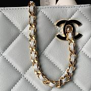 Kitlife Chanel Small Shopping Bag White Lambskin & Gold-Tone Metal AS6248 16x25x7.5cm - 6