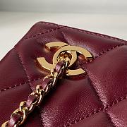 Kitlife Chanel Small Shopping Bag Burgundy Lambskin & Gold-Tone Metal AS6248 16x25x7.5cm - 2