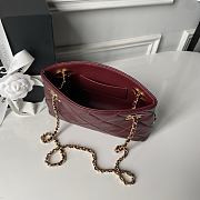 Kitlife Chanel Small Shopping Bag Burgundy Lambskin & Gold-Tone Metal AS6248 16x25x7.5cm - 3