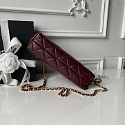 Kitlife Chanel Small Shopping Bag Burgundy Lambskin & Gold-Tone Metal AS6248 16x25x7.5cm - 4