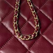 Kitlife Chanel Small Shopping Bag Burgundy Lambskin & Gold-Tone Metal AS6248 16x25x7.5cm - 5