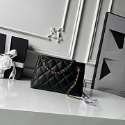 Kitlife Chanel Small Shopping Bag Black Lambskin & Gold-Tone Metal AS6248 16x25x7.5cm  - 1