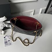 Kitlife Chanel Small Shopping Bag Black Lambskin & Gold-Tone Metal AS6248 16x25x7.5cm  - 5