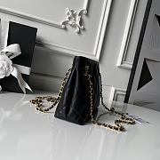 Kitlife Chanel Small Shopping Bag Black Lambskin & Gold-Tone Metal AS6248 16x25x7.5cm  - 2