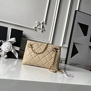 Kitlife Chanel Small Shopping Bag Beige Lambskin & Gold-Tone Metal AS6248 16x25x7.5cm  - 1