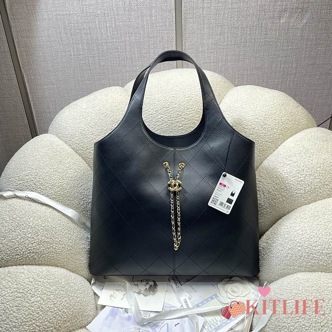 Kitlife Chanel Large Shopping Bag Black Calfskin 58x41x14cm - 1